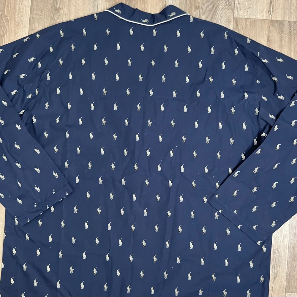 Polo Ralph Lauren Signature Pony Pajama Shirt Blue Size 3X NWT